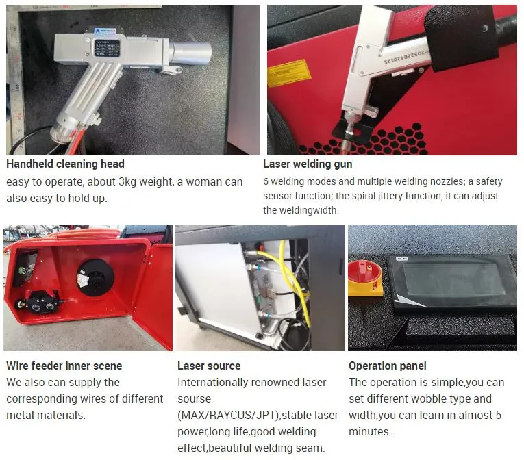 Latest Series Portable 1000W 2000W Fiber Laser Pulse Cleaning Machine Metal Rust Removal Laser Cleaning Price
